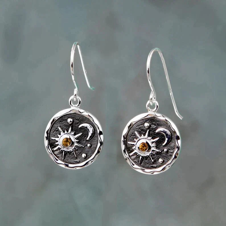 Boucles d'oreilles Boho Étoiles et Lune