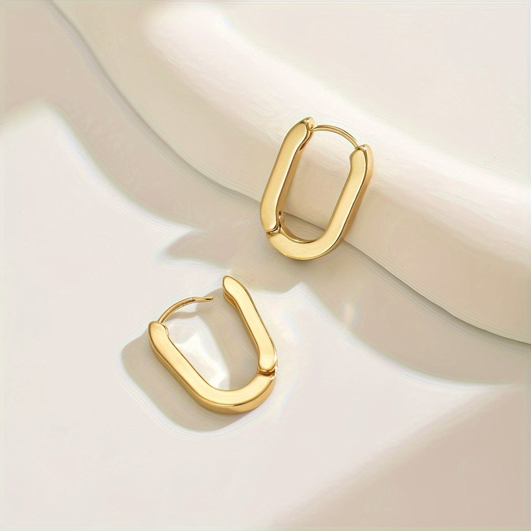 Élégantes Boucles d'Oreilles Créoles Géométriques