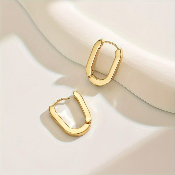 Élégantes Boucles d'Oreilles Créoles Géométriques