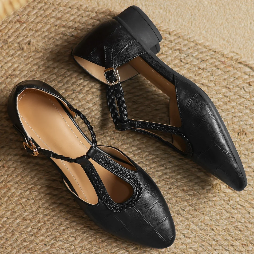 Mary Janes en cuir