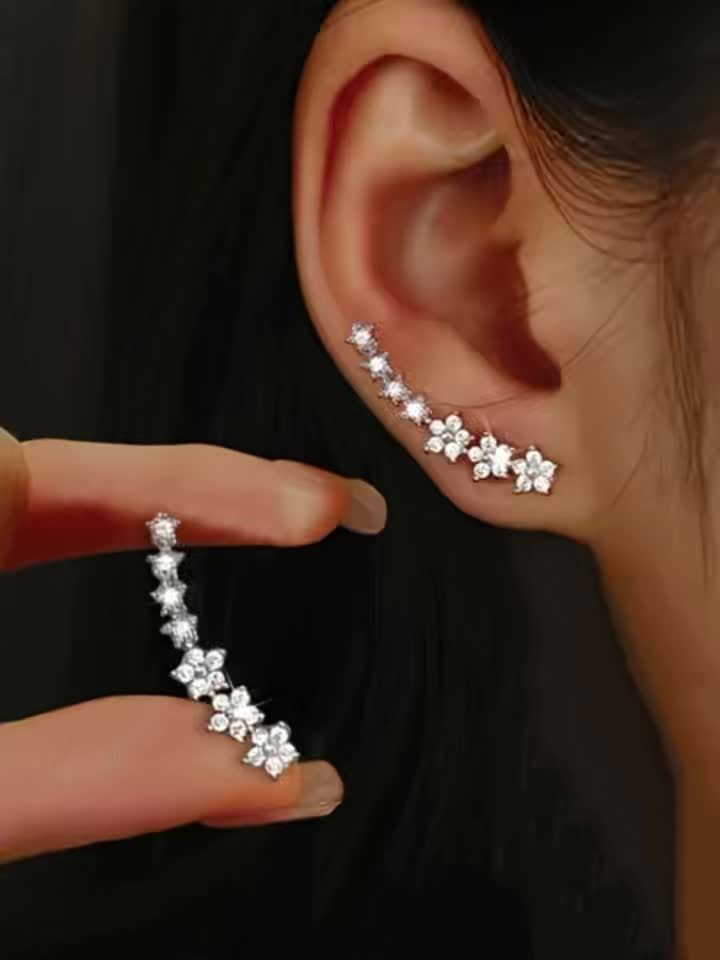 Boucles d'oreilles florales classiques