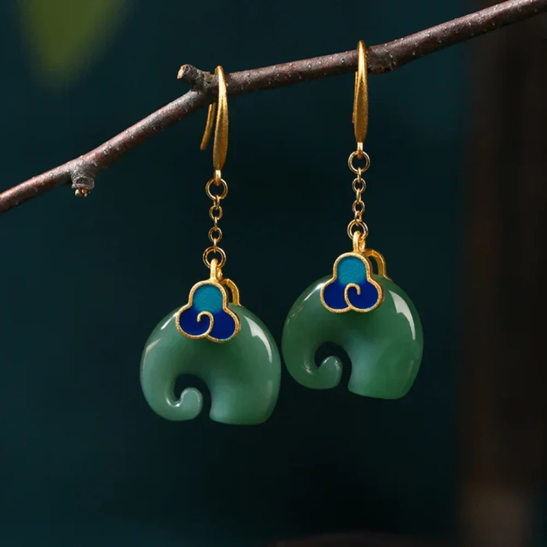 Olifanten Boucles d'Oreilles Chic Rétro