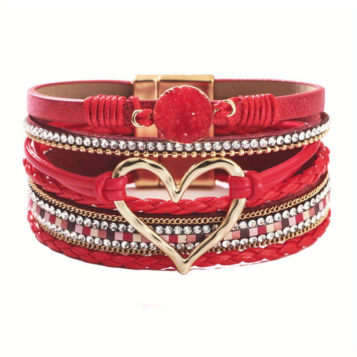 Bracelet Multistrat Boho en Cuir