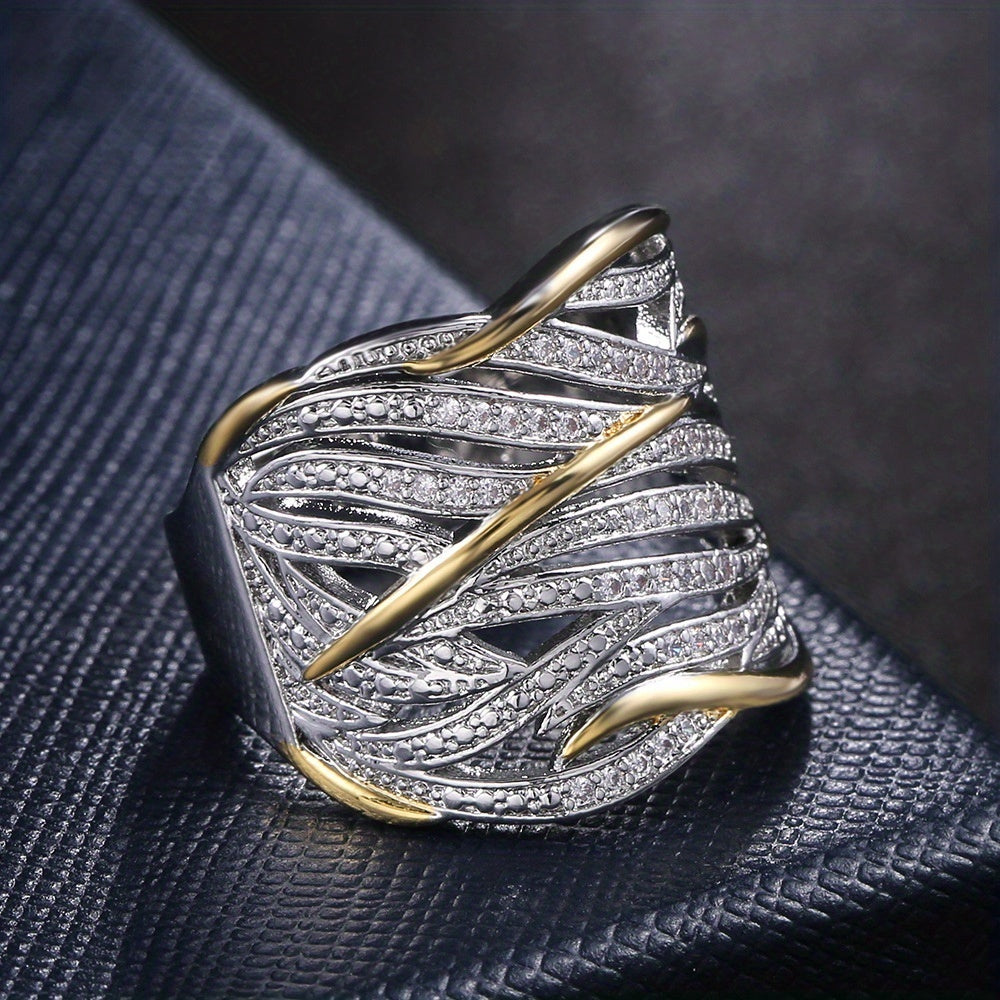 Élégante bague torsadée à plusieurs niveaux
