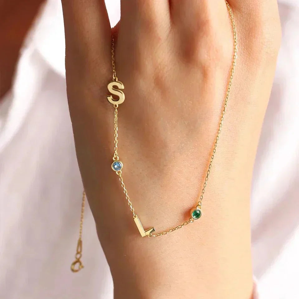 Collier personnalisé pour femmes avec gemme de naissance