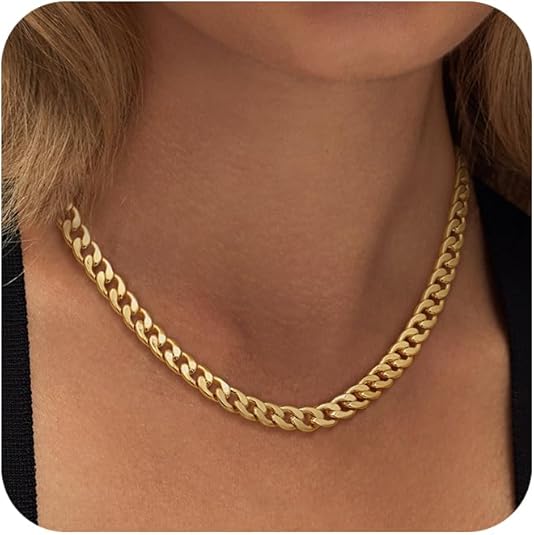 Collier épais en maillons cubains