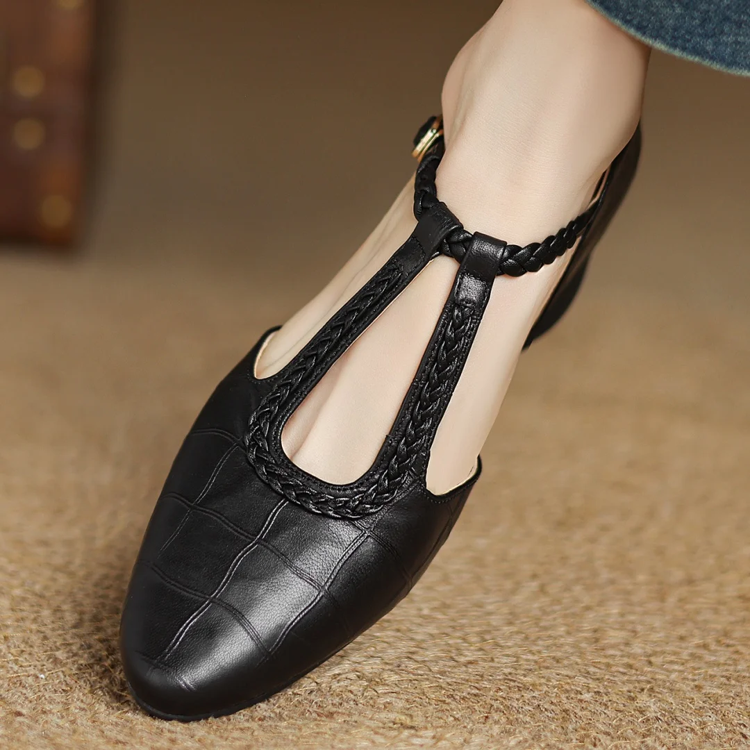 Mary Janes en cuir
