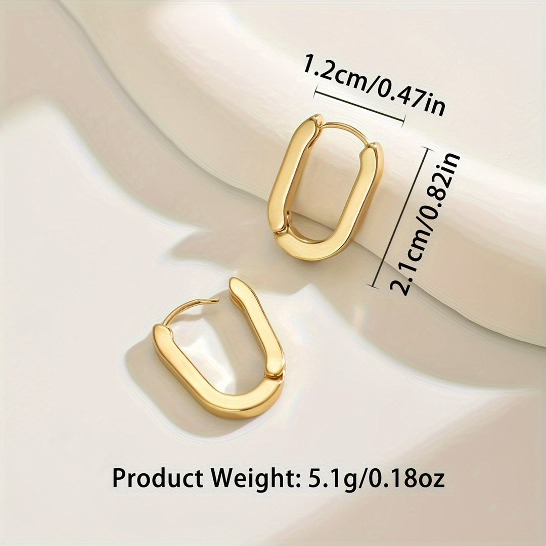 Élégantes Boucles d'Oreilles Créoles Géométriques