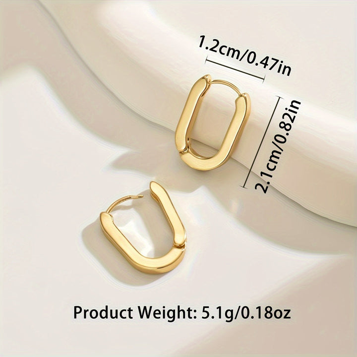 Élégantes Boucles d'Oreilles Créoles Géométriques