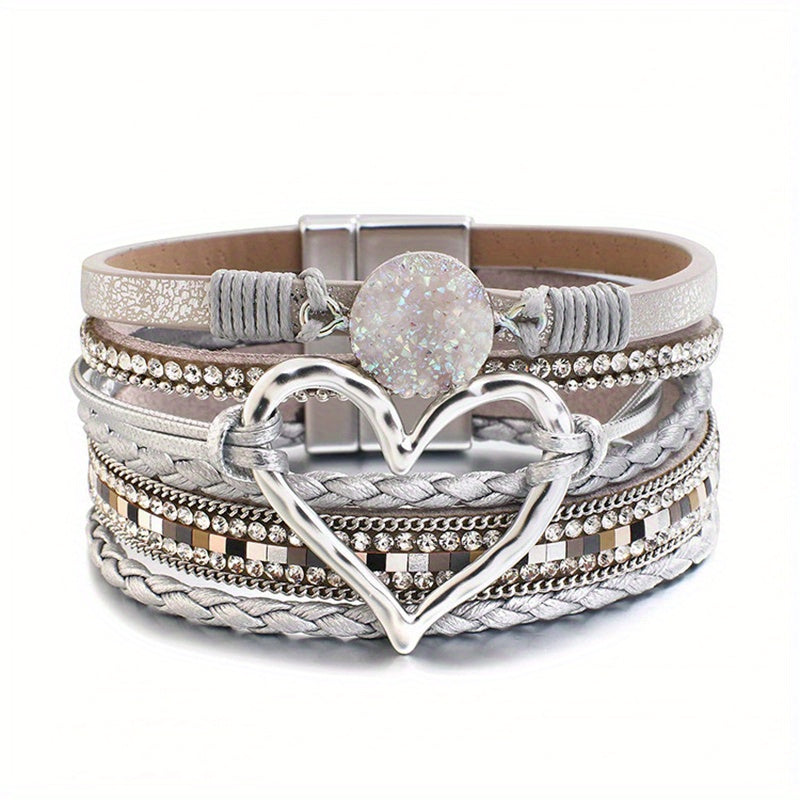 Bracelet Multistrat Boho en Cuir