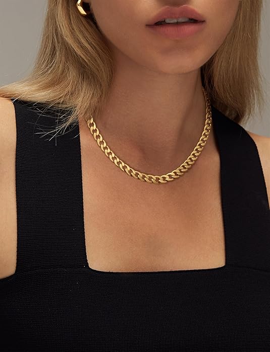 Collier épais en maillons cubains