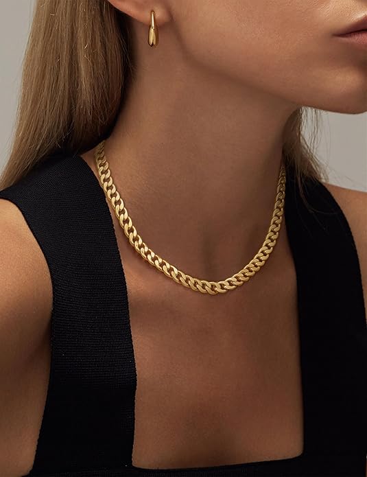Collier épais en maillons cubains