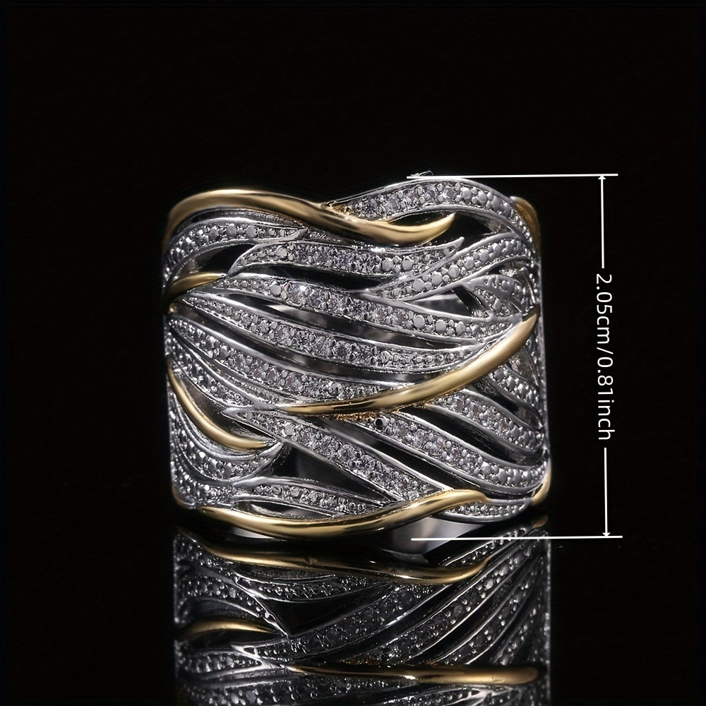 Élégante bague torsadée à plusieurs niveaux