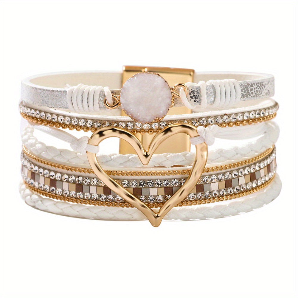 Bracelet Multistrat Boho en Cuir