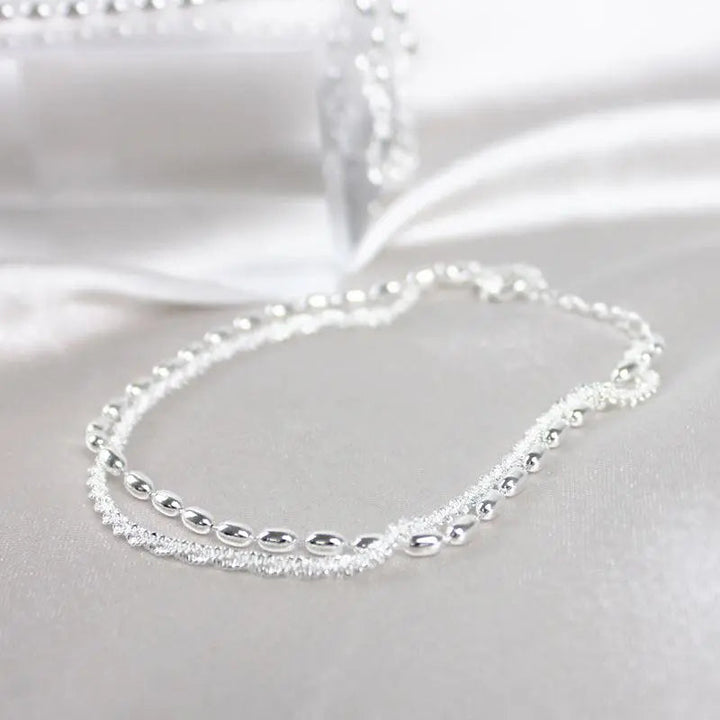 Set de bracelets raffinés en argent ornés de zirconium