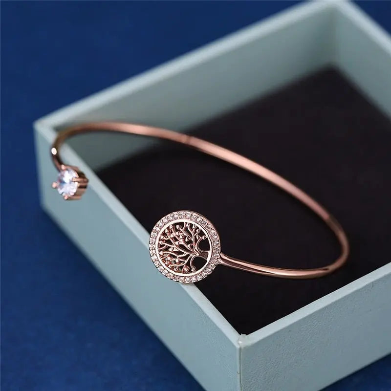 Bracelet Ajustable Arbre de Vie Éternel
