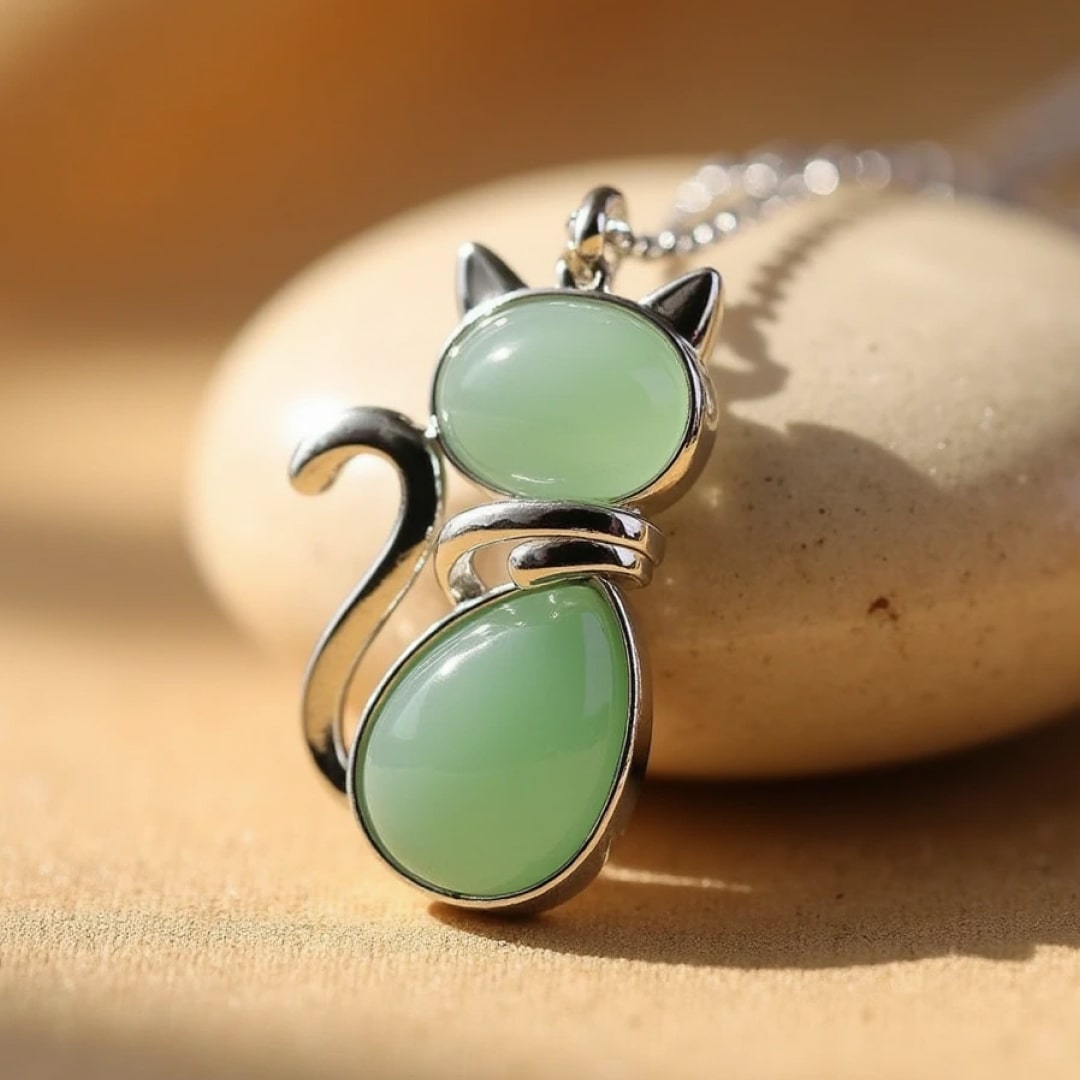 Collier orné d'un pendentif en pierre naturelle