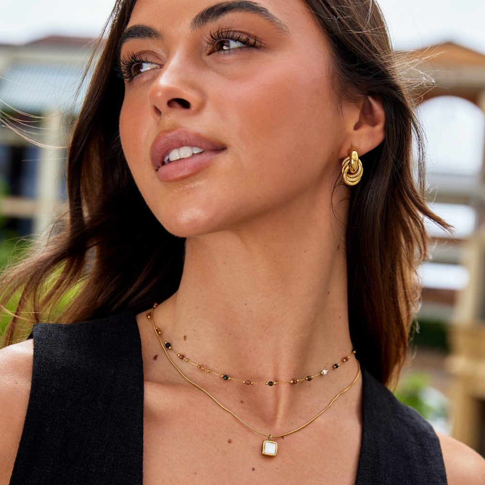 Collier Épuré avec Gemme