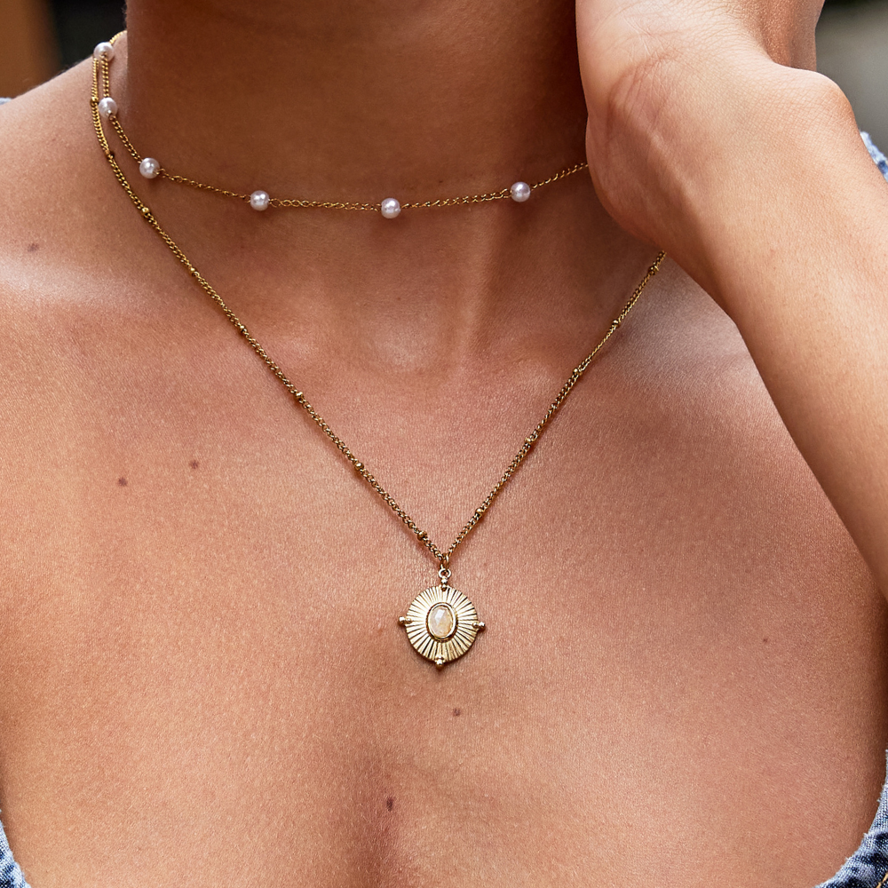 Collier Vintage Monique avec Gemme