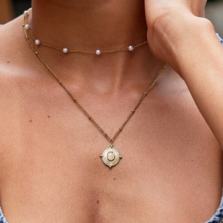 Collier Vintage Monique avec Gemme