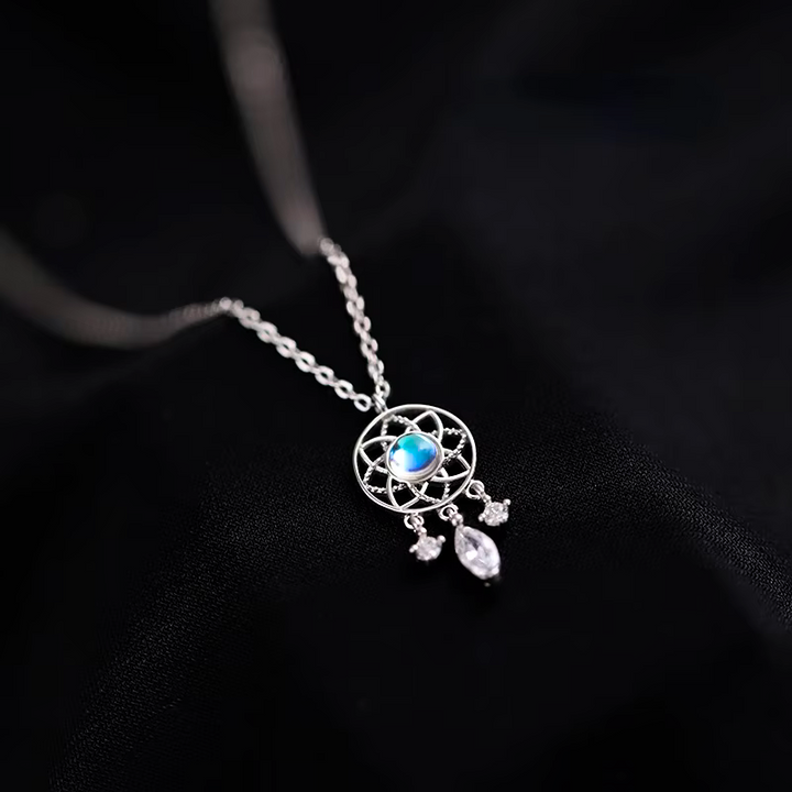 Pendentif Attrape-rêves en Pierre de Lune