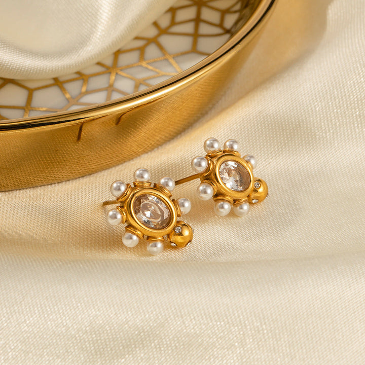 Élégantes Boucles d'Oreilles en Or avec Perles