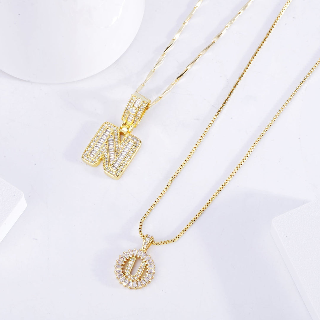 Ensemble de Bijoux en Moissanite avec Initiales