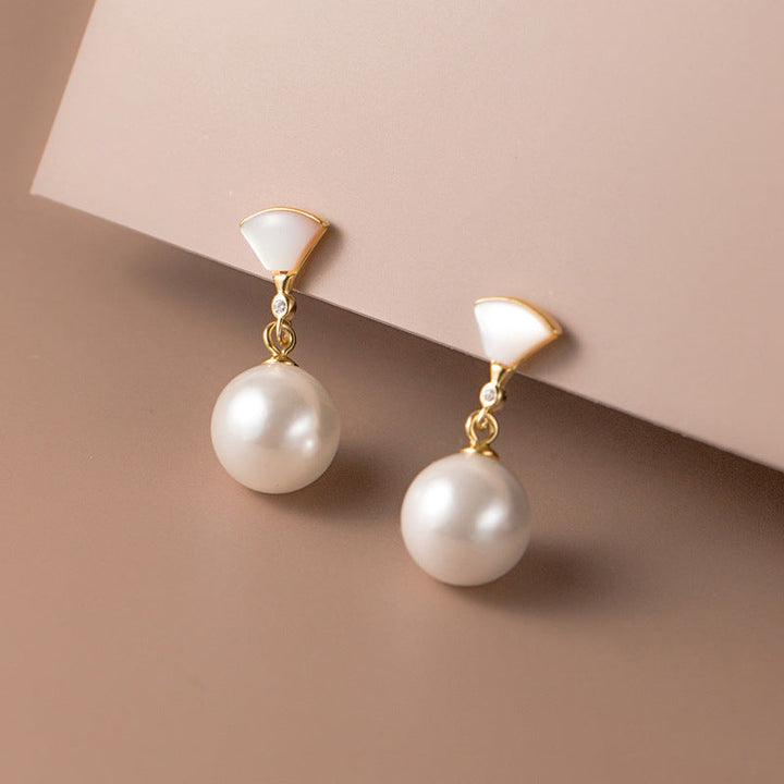 Élégantes Boucles d'Oreilles en Argent avec Perle
