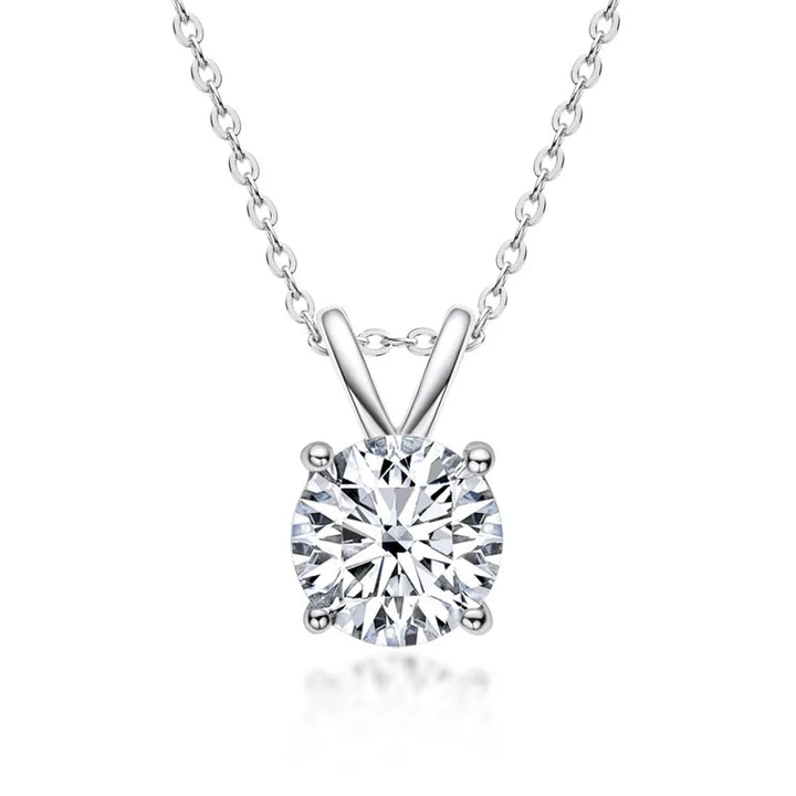 Collier en Argent Sterling avec Moissanite Exclusif