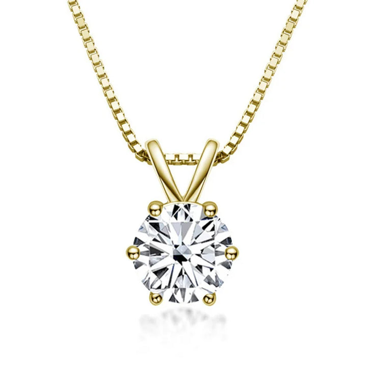 Collier Élégant en Moissanite avec Pendentif Solitaire