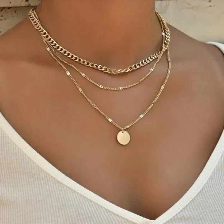 Collier raffiné en argent plaqué or