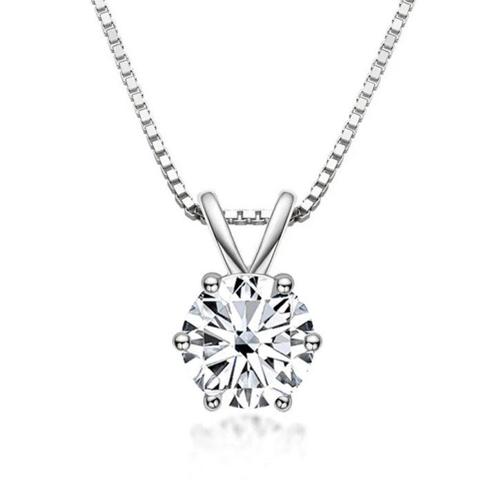 Collier Élégant en Moissanite avec Pendentif Solitaire
