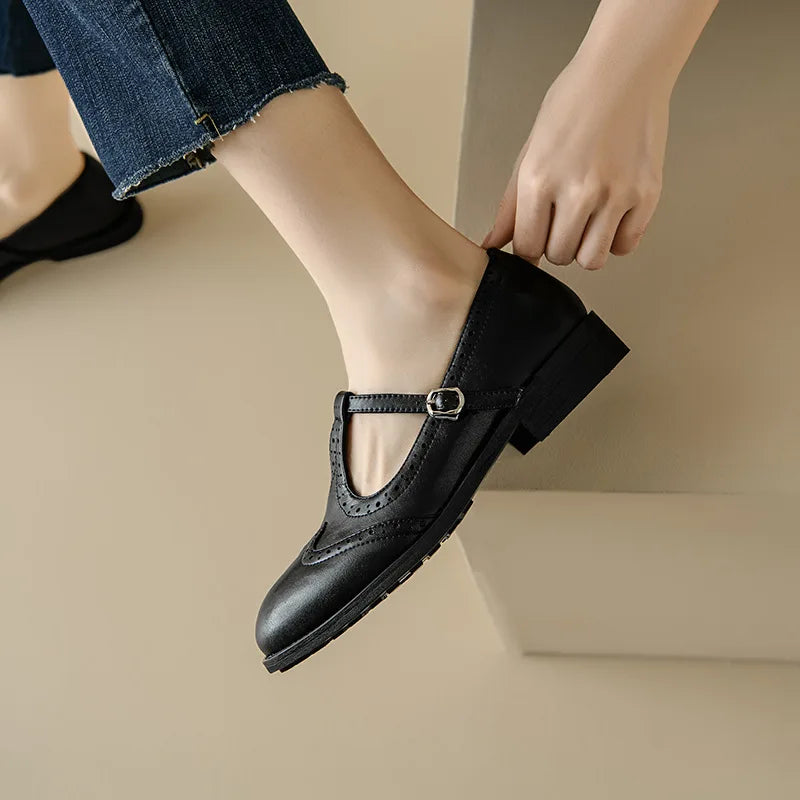 Élégantes Mary Jane avec T-Strap