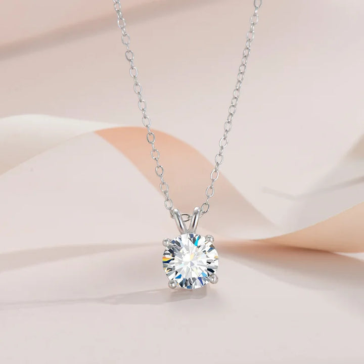 Collier en Argent Sterling avec Moissanite Exclusif