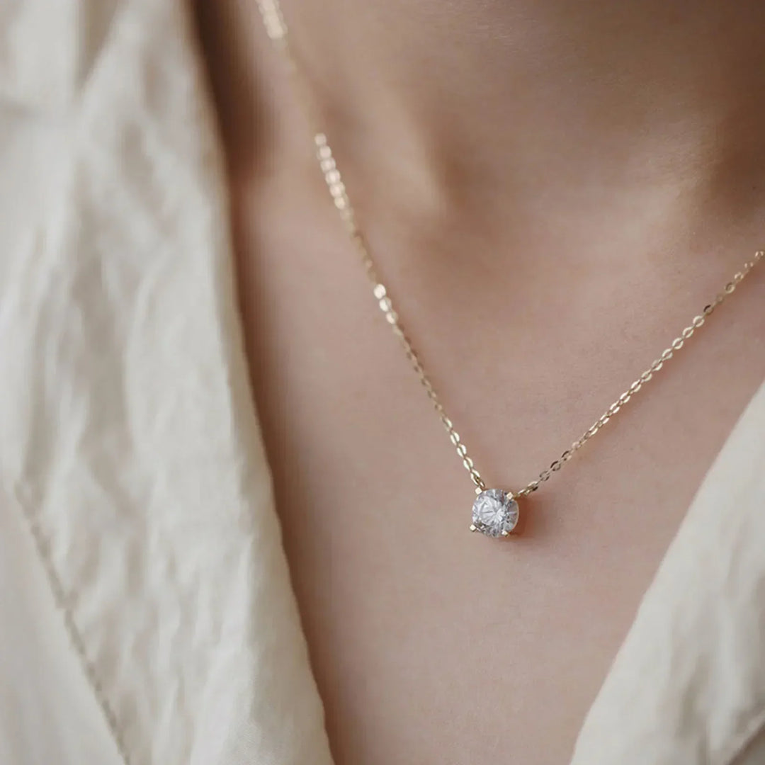 Collier en Plaqué Or Orné de Zircons