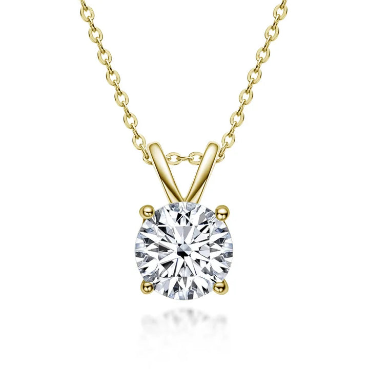 Collier en Argent Sterling avec Moissanite Exclusif