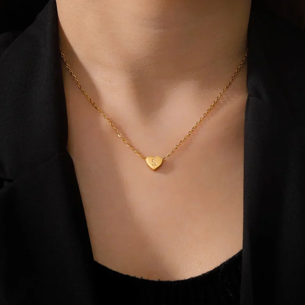 Choker Initiale Cœur Intemporel