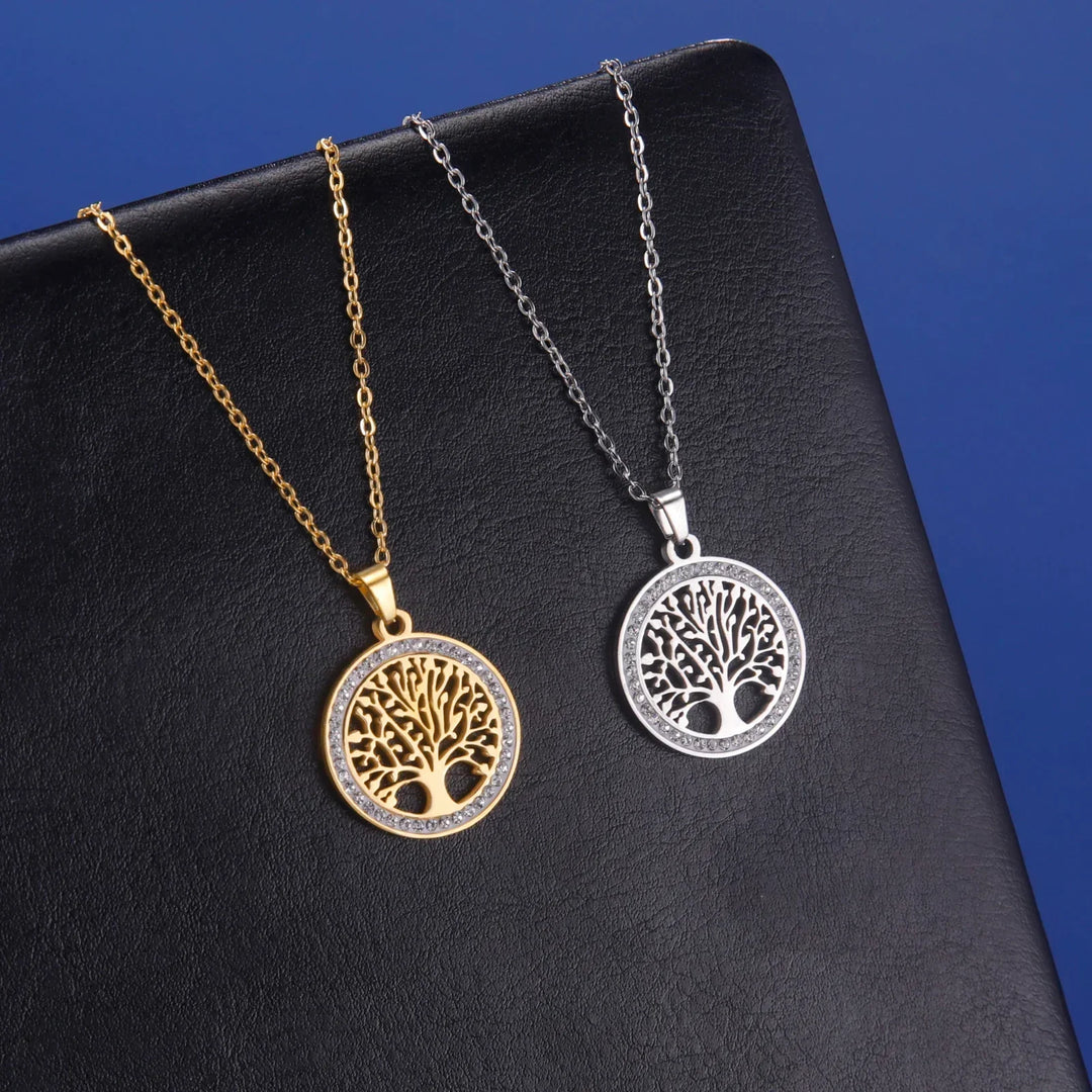 Pendentif rond lumineux Arbre de Vie