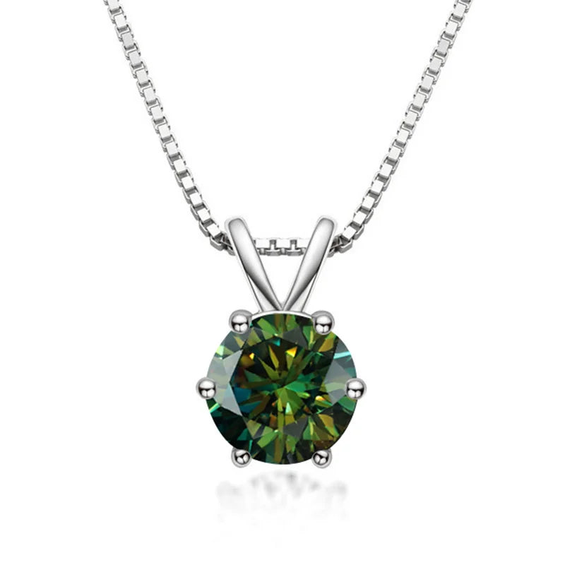 Collier Élégant en Moissanite avec Pendentif Solitaire