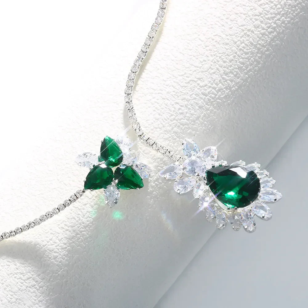 Collier Vintage Émeraude Éclatante