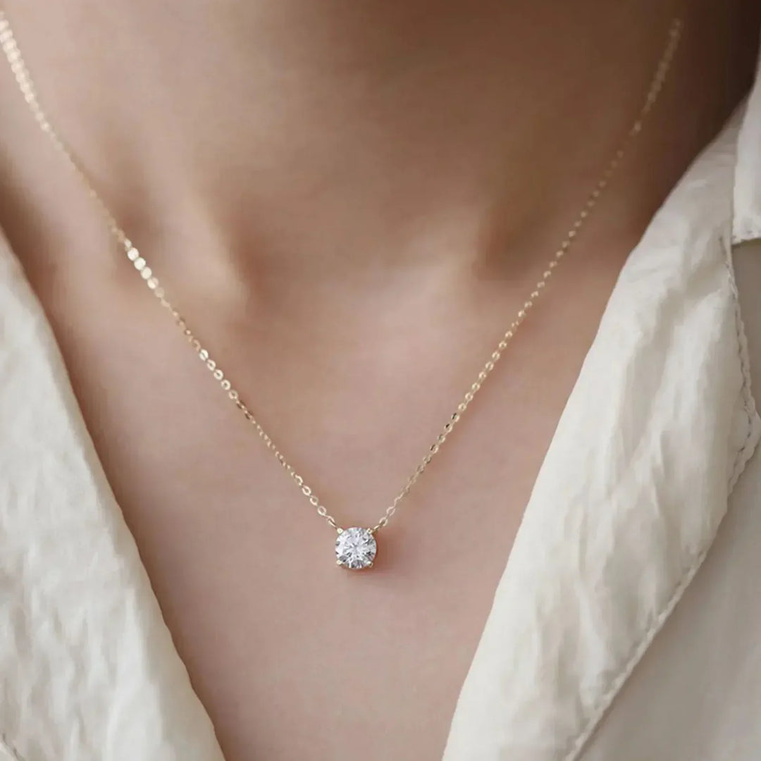 Collier en Plaqué Or Orné de Zircons