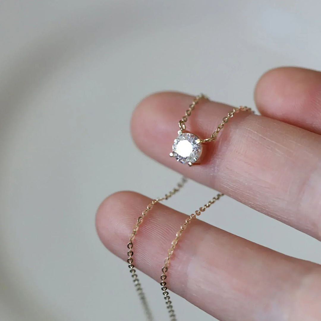 Collier en Plaqué Or Orné de Zircons