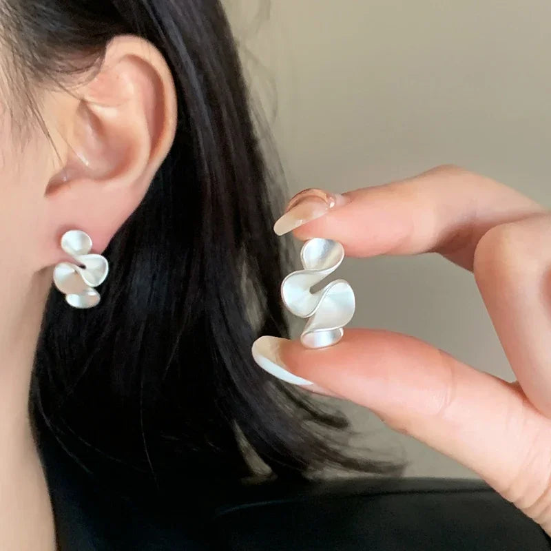 Boucles d'oreilles en argent et or 18 carats