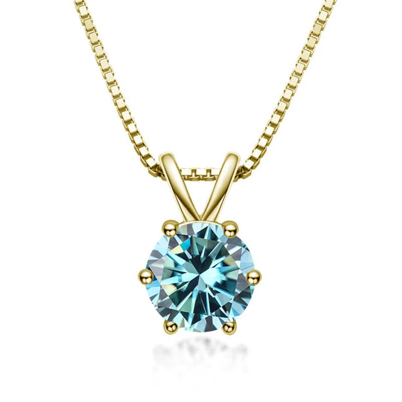 Collier Élégant en Moissanite avec Pendentif Solitaire