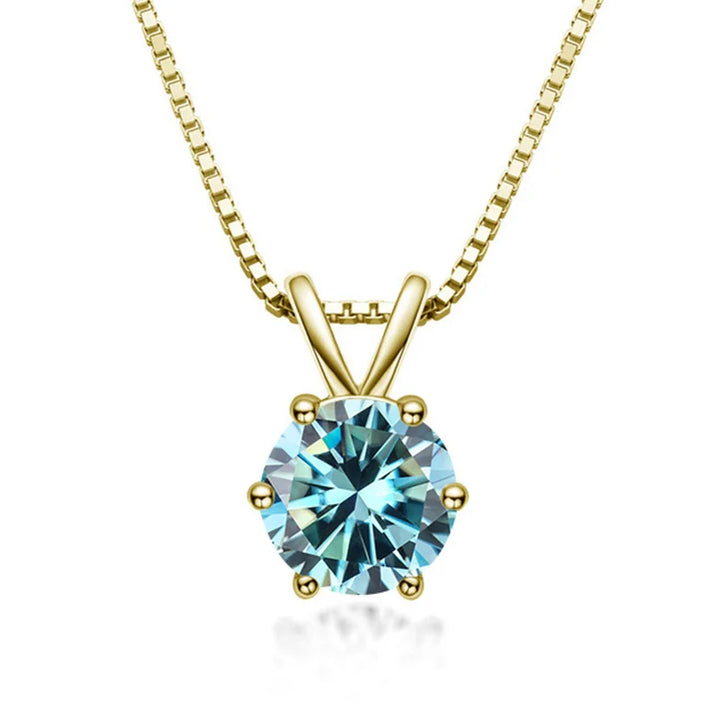 Collier Élégant en Moissanite avec Pendentif Solitaire