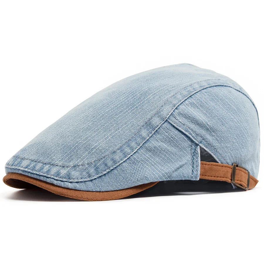 Bloom™ | Casquette Plate en Denim Premium – Style Intemporel & Confort Quotidien