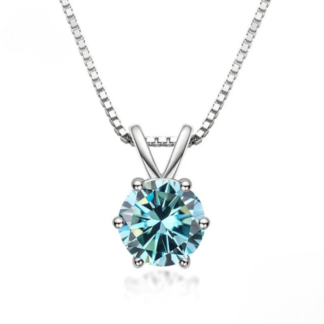 Collier Élégant en Moissanite avec Pendentif Solitaire