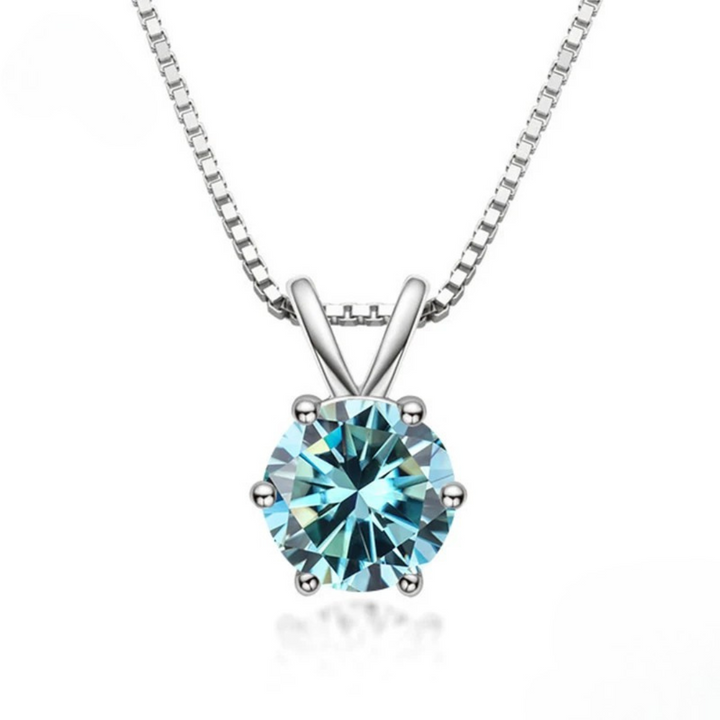 Collier Élégant en Moissanite avec Pendentif Solitaire