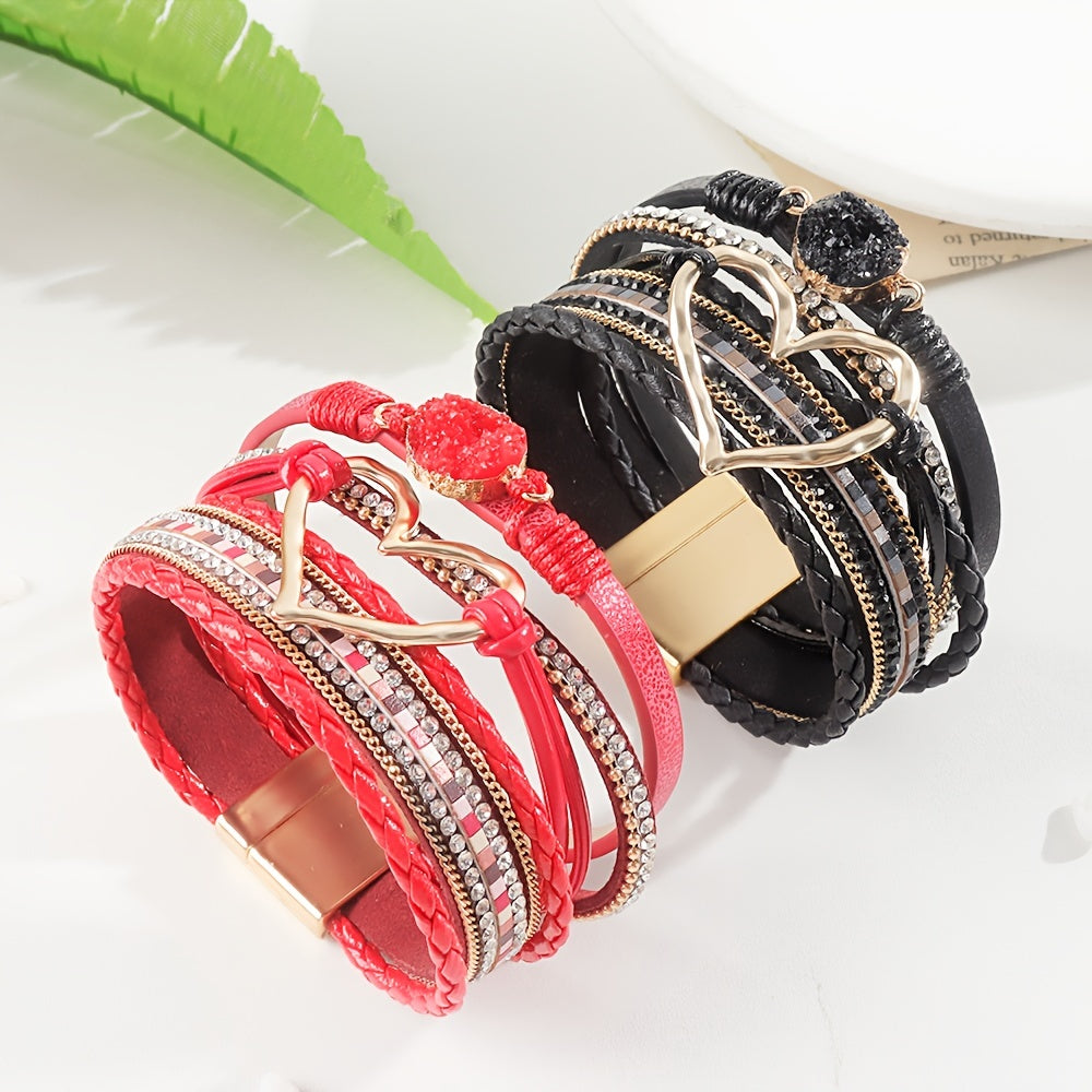 Bracelet Multistrat Boho en Cuir