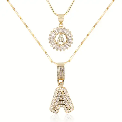 Ensemble de Bijoux en Moissanite avec Initiales